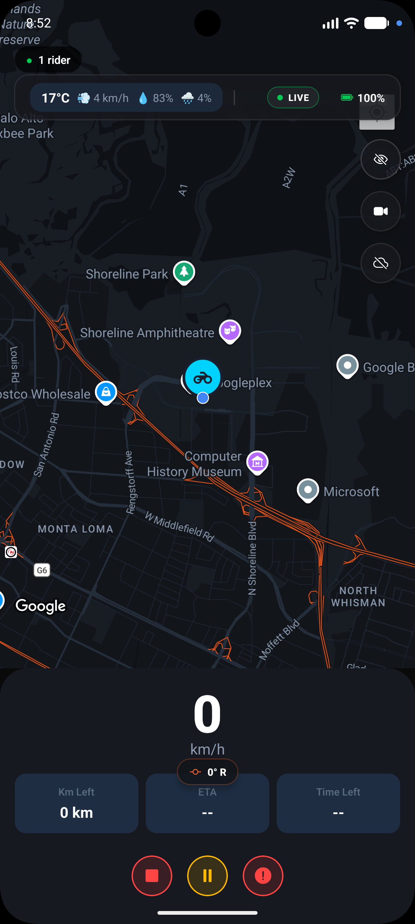 CRUIZR map interface
