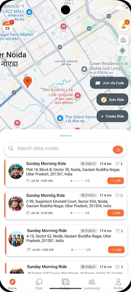 CRUIZR matching interface
